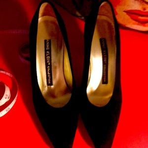 Anne Klein Collection Black Suede Pump